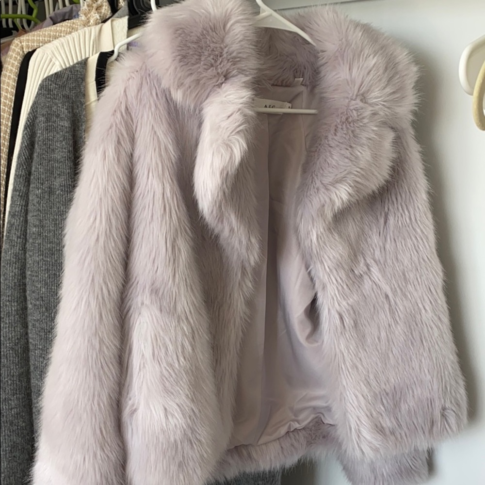 A.L.C. faux fur jacket lavender